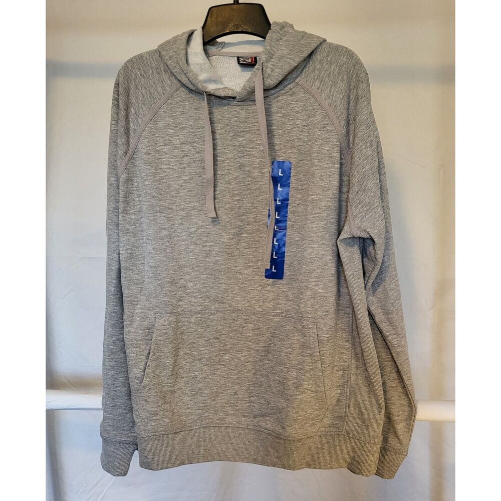 32 Degrees Heat Hoodie Gray Large NWT Fleece